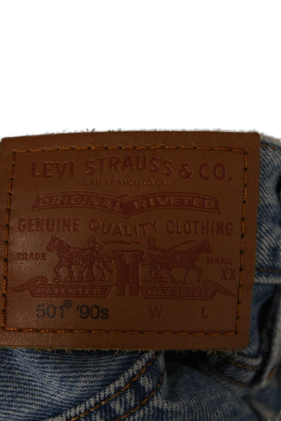 Levi Strauss & Co Men Blue High Rise Straight Jeans Size 27