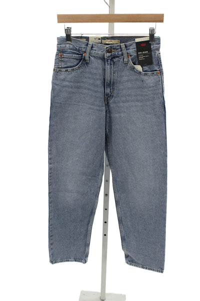 Levi Strauss & Co Teens High Rise Straight Jeans Blue Zip Inseam 29 Size 25