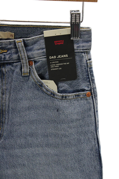 Levi Strauss & Co Teens High Rise Straight Jeans Blue Zip Inseam 29 Size 25