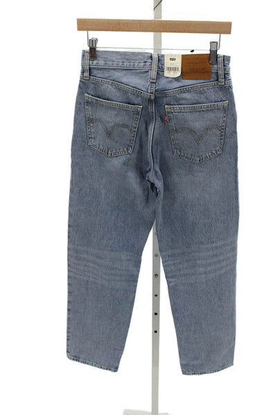 Levi Strauss & Co Teens High Rise Straight Jeans Blue Zip Inseam 29 Size 25