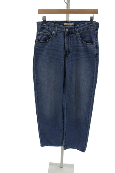 Levis Unisex Adults Straight Blue Jeans Cotton Size 25