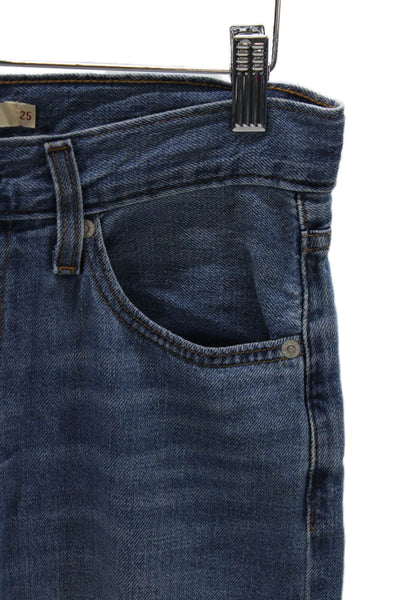 Levis Unisex Adults Straight Blue Jeans Cotton Size 25