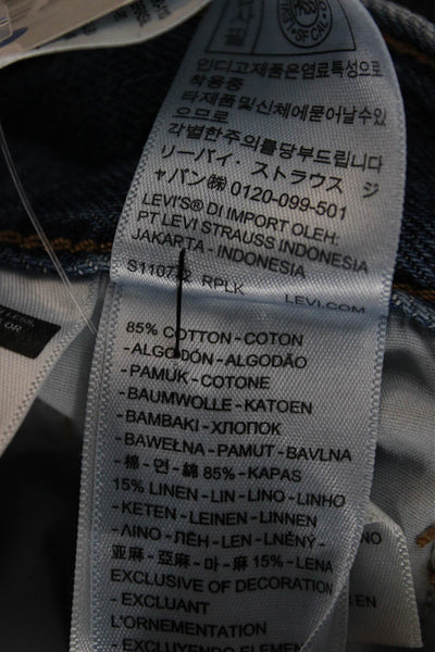Levis Unisex Adults Straight Blue Jeans Cotton Size 25