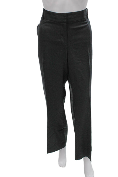 J Crew Women Dress Pants Gray Wool Zip Solid Size 16