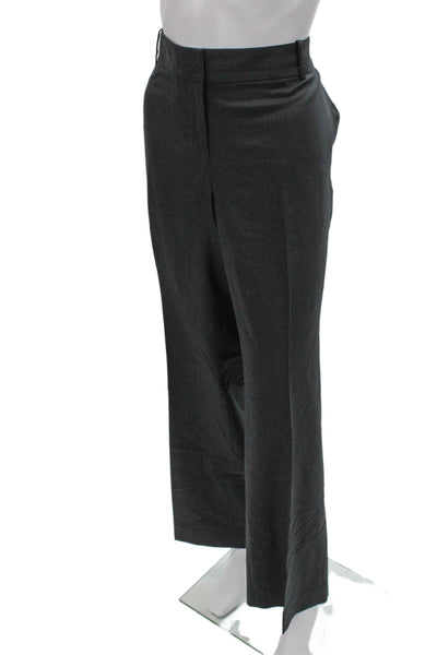 J Crew Women Dress Pants Gray Wool Zip Solid Size 16
