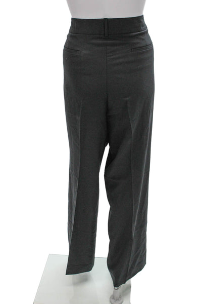 J Crew Women Dress Pants Gray Wool Zip Solid Size 16