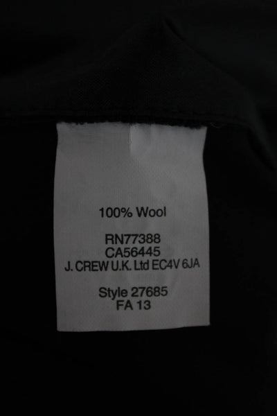 J Crew Women Dress Pants Gray Wool Zip Solid Size 16