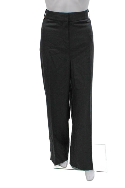 J Crew Women Dress Pants Gray Wool Zip Closure Classic Size 14 Tall