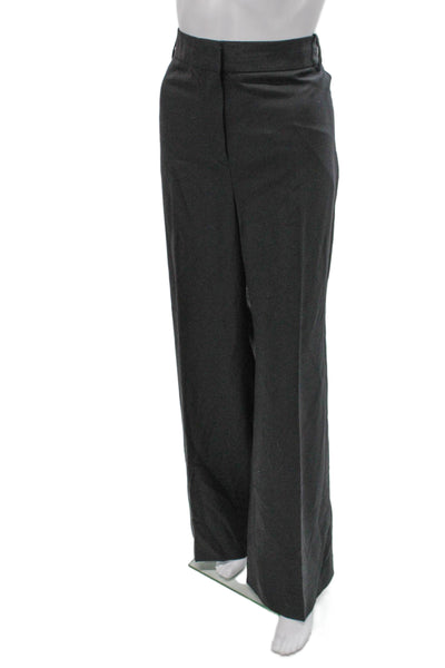 J Crew Women Dress Pants Gray Wool Zip Closure Classic Size 14 Tall