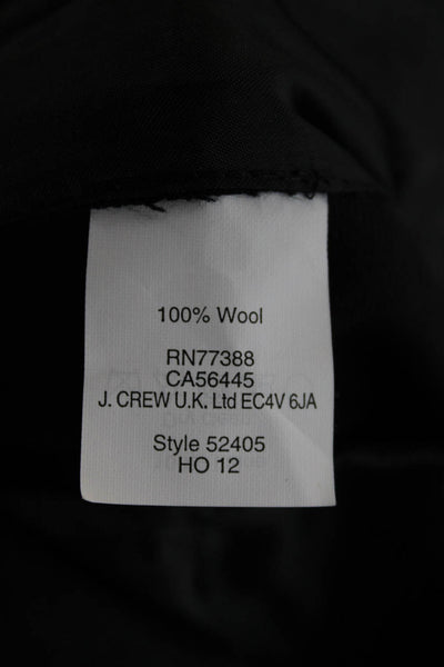 J Crew Women Dress Pants Gray Wool Zip Closure Classic Size 14 Tall
