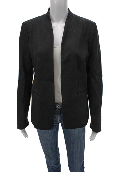 J Crew Women Basic Jacket Black Viscose Long Sleeve Classic Size M