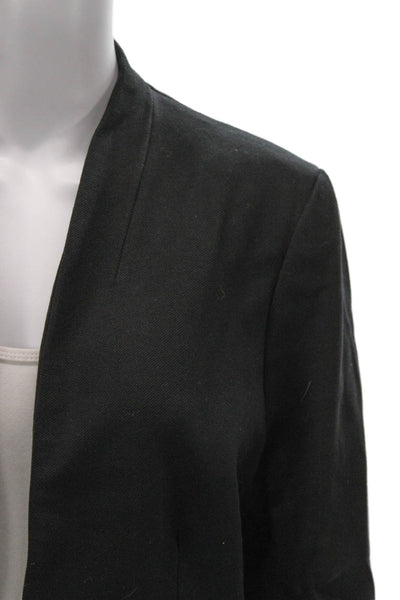 J Crew Women Basic Jacket Black Viscose Long Sleeve Classic Size M