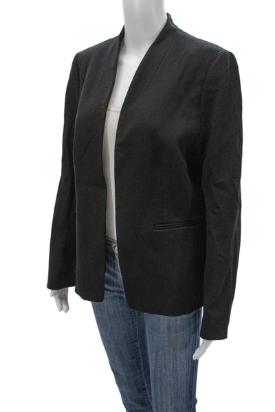J Crew Women Basic Jacket Black Viscose Long Sleeve Classic Size M