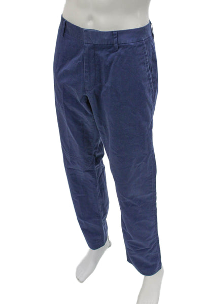 Bonobos Mens Chino Pants Blue 100% Cotton Zip Fly 32 Inseam Size 35