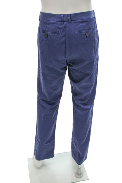 Bonobos Mens Chino Pants Blue 100% Cotton Zip Fly 32 Inseam Size 35