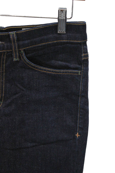 Imogene & Willie Unisex Adults Skinny High Rise Blue Button Cotton Jeans Size 26
