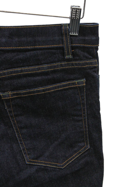 Imogene & Willie Unisex Adults Skinny High Rise Blue Button Cotton Jeans Size 26