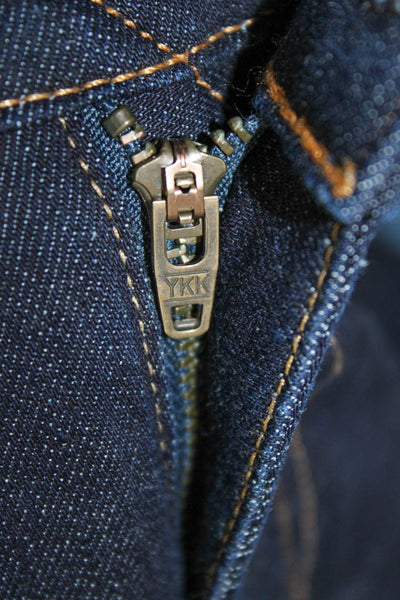 Imogene & Willie Unisex Adults Skinny High Rise Blue Button Cotton Jeans Size 26