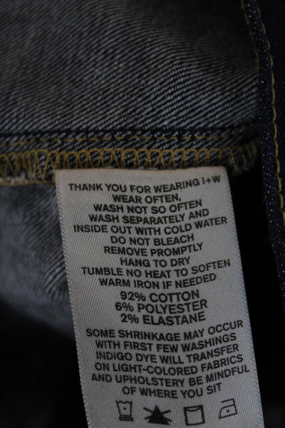 Imogene & Willie Unisex Adults Skinny High Rise Blue Button Cotton Jeans Size 26