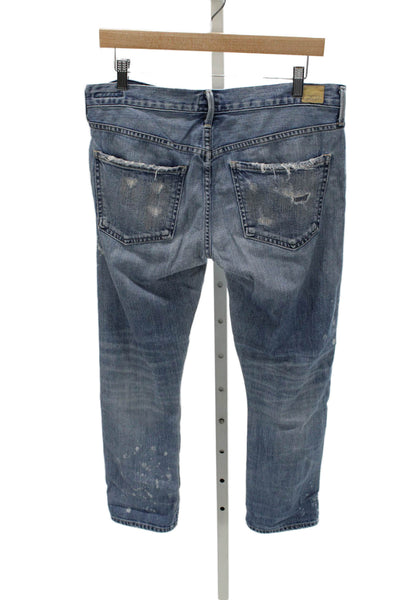 Citizens of Humanity Mens Tapered Distressed Blue High Rise Jeans Size 27