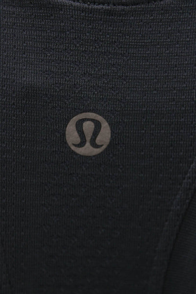 Lululemon Womens Textured Scoop Neck Racerback Active Tank Top Blue Size 6