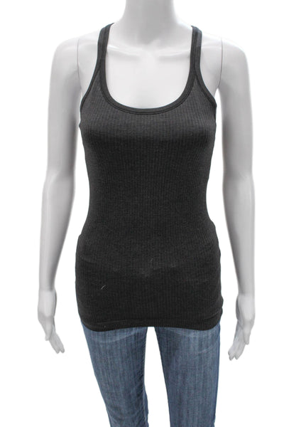 Lululemon Womens Textured Layered Racerback Active Tank Top Black Size 6