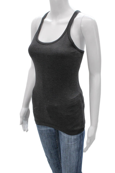 Lululemon Womens Textured Layered Racerback Active Tank Top Black Size 6