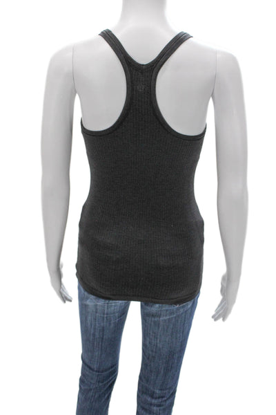 Lululemon Womens Textured Layered Racerback Active Tank Top Black Size 6