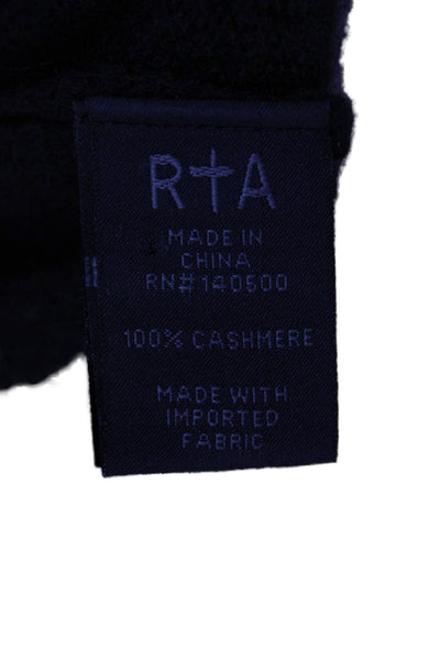 R+A Women Cashmere Pullover Sweater Boat Neck Black Size M