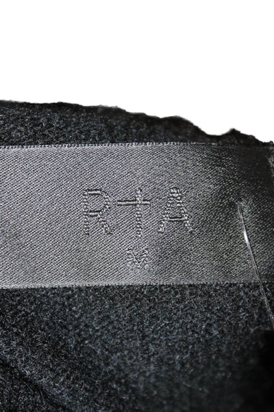 R+A Women Cashmere Pullover Sweater Boat Neck Black Size M