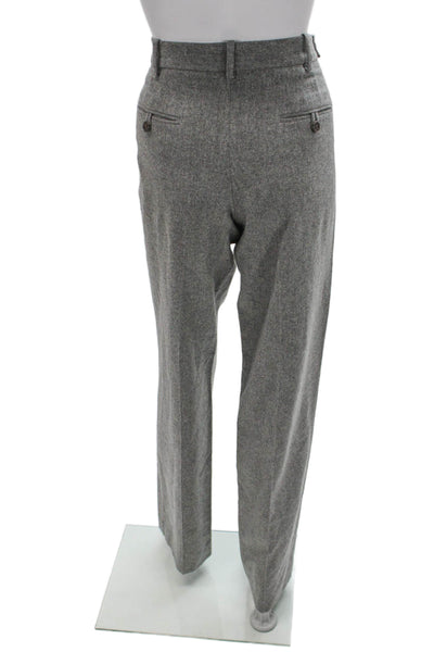Stella McCartney Women Wool Dress Pants Gray Zip Fall Size 42