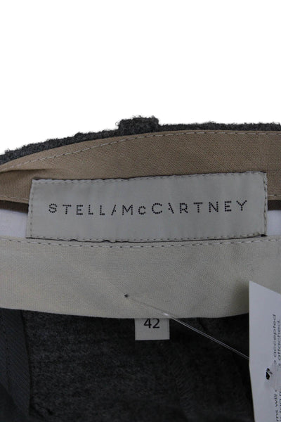 Stella McCartney Women Wool Dress Pants Gray Zip Fall Size 42