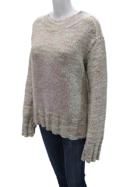 Free People Womens Pullover Sweater Multicolor Crew Neck Long Sleeve Size M
