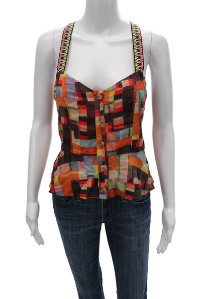 Pilcro Anthropologie Women Multicolor Boho Sweetheart Camisole Size S