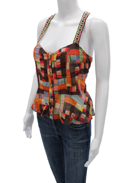 Pilcro Anthropologie Women Multicolor Boho Sweetheart Camisole Size S