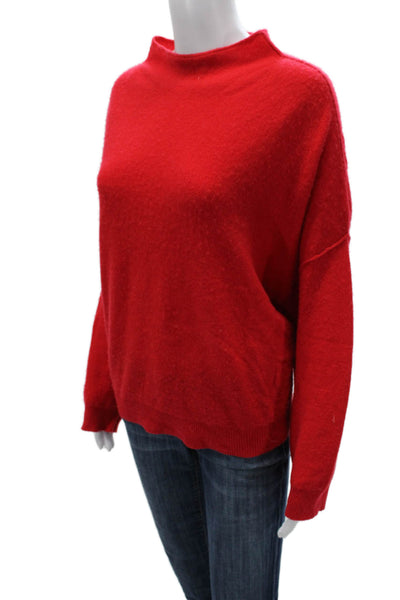 Pilcro Anthropologie Women Pullover Cashmere Mock Neck Sweater Red Size 2X