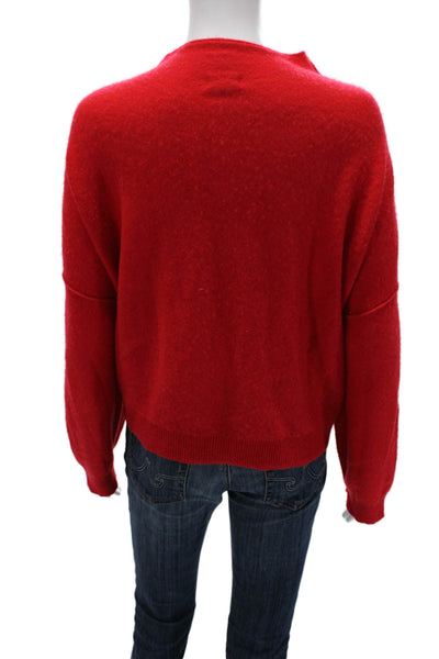 Pilcro Anthropologie Women Pullover Cashmere Mock Neck Sweater Red Size 2X