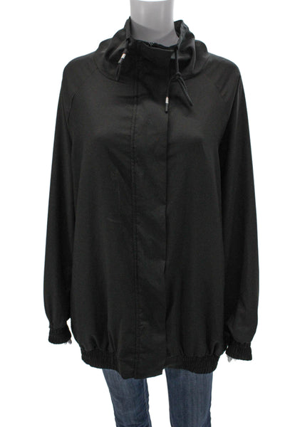 Cotton On Womens Windbreaker Black Zip Polyester Size M