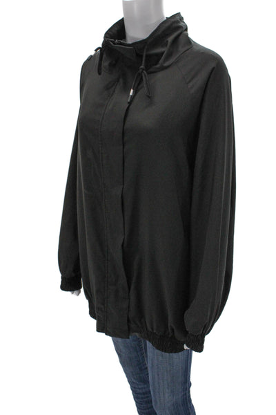 Cotton On Womens Windbreaker Black Zip Polyester Size M