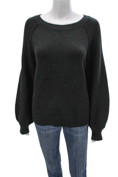 Vince Camuto Women Pullover Scoop Neck Long Sleeve Black Sweater Size M
