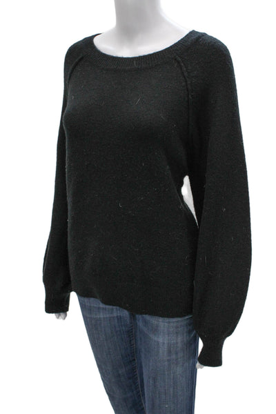 Vince Camuto Women Pullover Scoop Neck Long Sleeve Black Sweater Size M