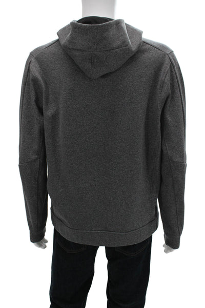 Lululemon Mens Full Zip Hoodie Gray Polyester Blend Long Sleeve Size L