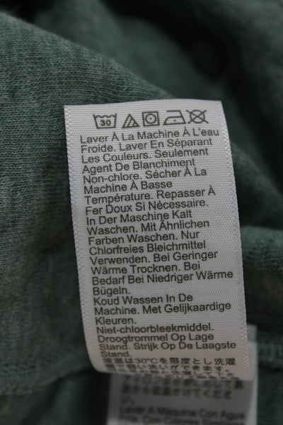 J Crew Unisex Green Argyle Cotton Mock Neck Pullover Sweatshirt Size L