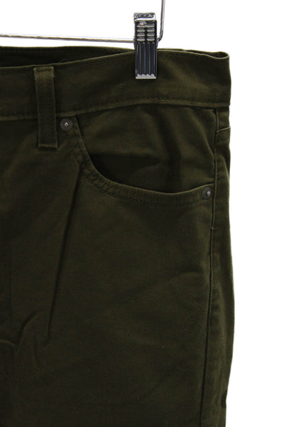 Levis Mens Green Classic Pants Button Fly Size 33