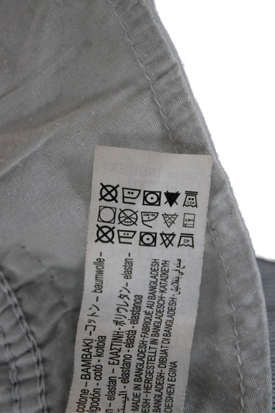 Zara Women Tapered Jeans Blue Mid Rise Distressed Cotton Blend Size 6