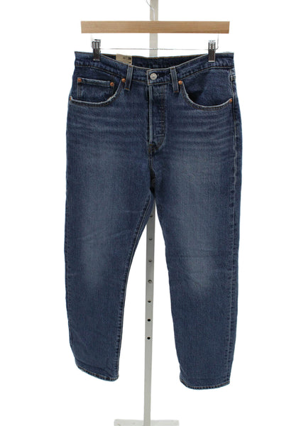 Levis Unisex Adults Straight Blue Jeans High Rise Size 30