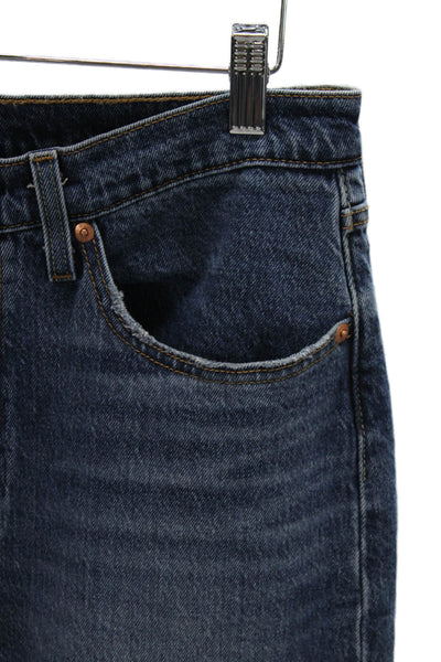 Levis Unisex Adults Straight Blue Jeans High Rise Size 30
