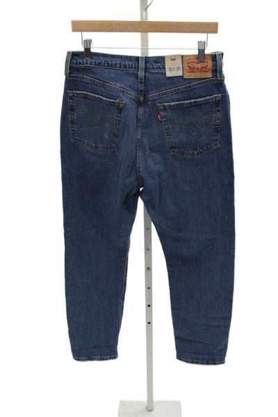 Levis Unisex Adults Straight Blue Jeans High Rise Size 30