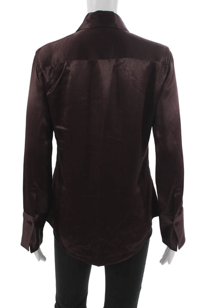 Zara Womens Black V-Neck Tie Long Sleeve Viscose Basic Blouse Size XS