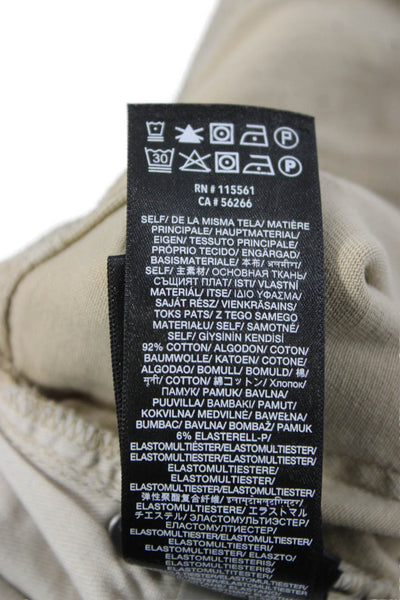 7 For All Mankind Mens Chino Pants Beige Zip 30in Inseam Size 30